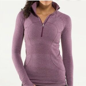 Lululemon Swiftly Tech 1/2 Zip Pullover, Heathered Plum, Size 4